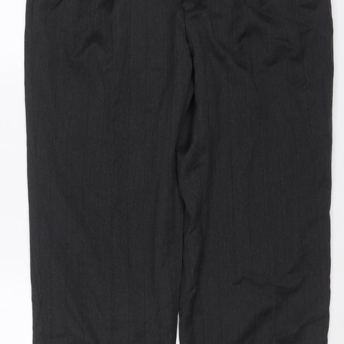 Marks and Spencer Men's Black 32in Wool Blend Dress Trousers Straight