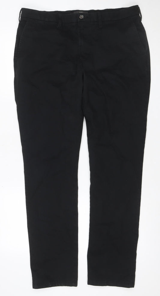 Marks and Spencer Men’s Black Slim Chino Trousers Size 36/33