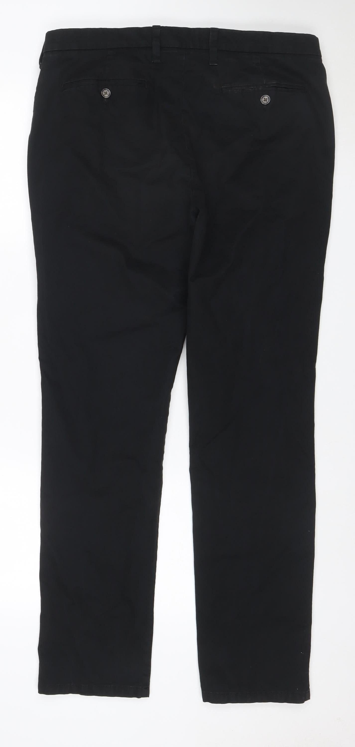 Marks and Spencer Men’s Black Slim Chino Trousers Size 36/33