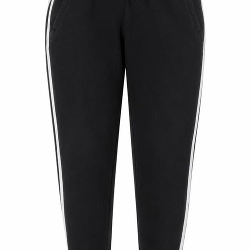 Adidas Women’s Black UK 12-14 M Jogger Track Pants Striped Fleece
