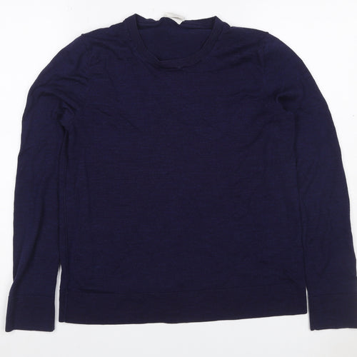 Gap Women’s Navy Blue Merino Wool Crew Neck Pullover Jumper Size L