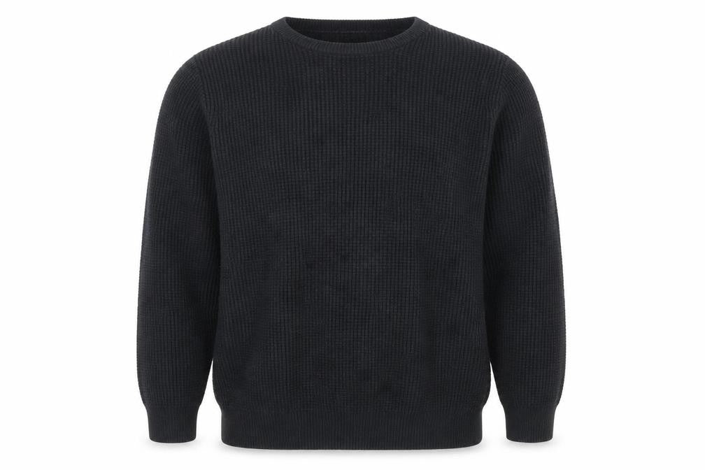 Mantaray Men’s Black XL Cotton Crew Neck Knit Pullover Jumper