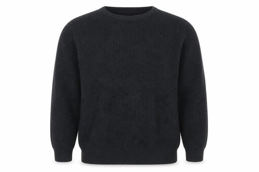Mantaray Men’s Black XL Cotton Crew Neck Knit Pullover Jumper