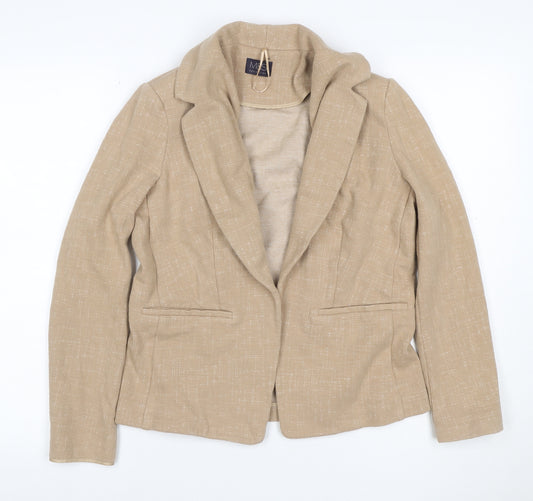 Marks and Spencer Women’s Beige UK 12 Stretch Cotton Blend Blazer