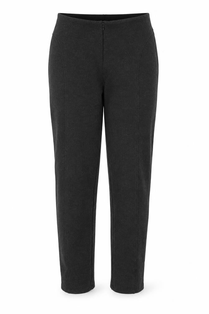 Front view of Marks & Spencer Women's Black UK 8 Long Stretch Slim Trousers