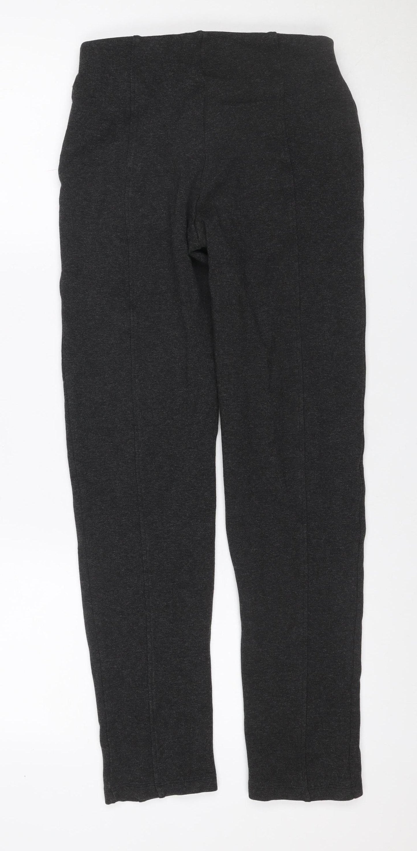 Marks & Spencer Women's Black UK 8 Long Stretch Slim Trousers