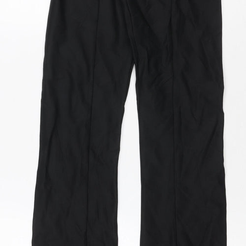 Zara Women Black XS Flared Stretch Trousers Smart Workwear