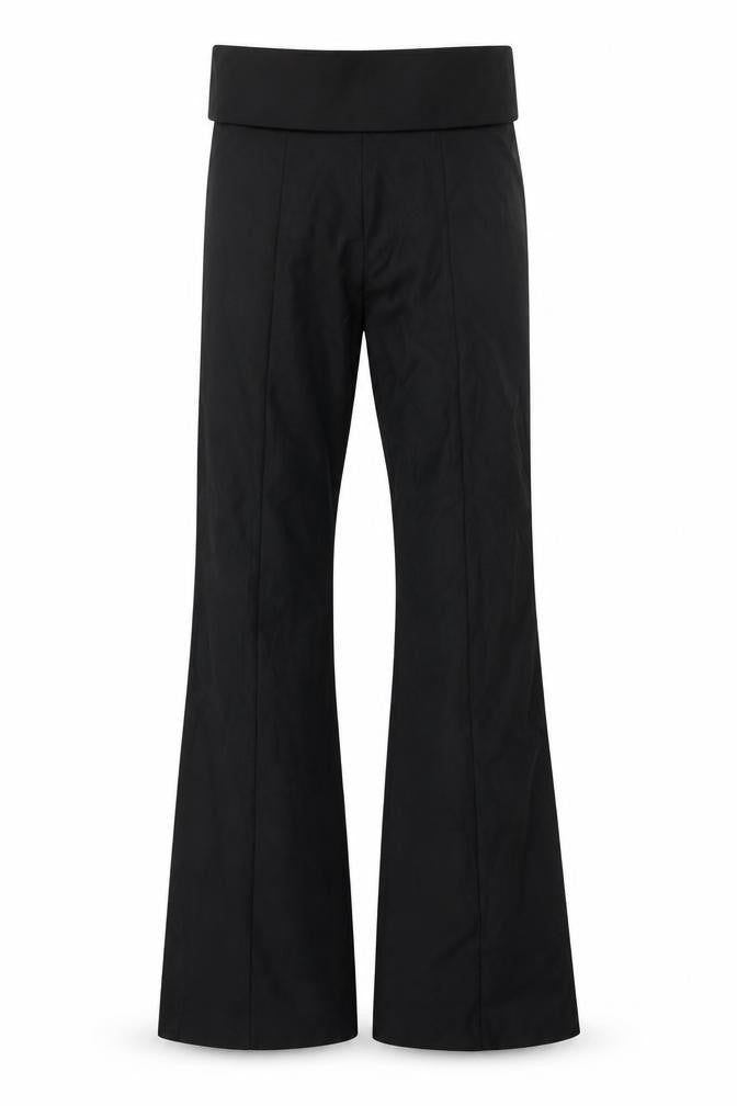 Front view of Zara Women Black XS Flared Stretch Trousers Smart Workwear