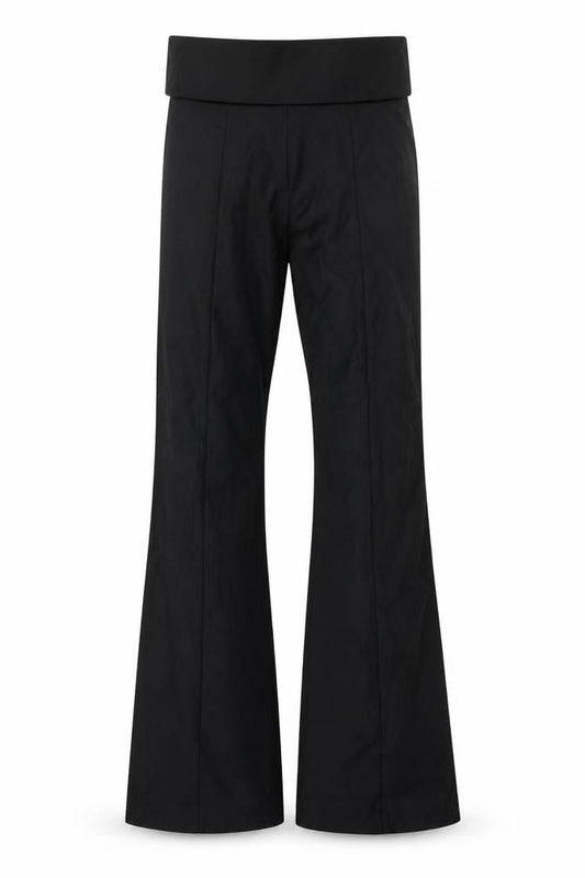 Zara Women Black XS Flared Stretch Trousers Smart Workwear