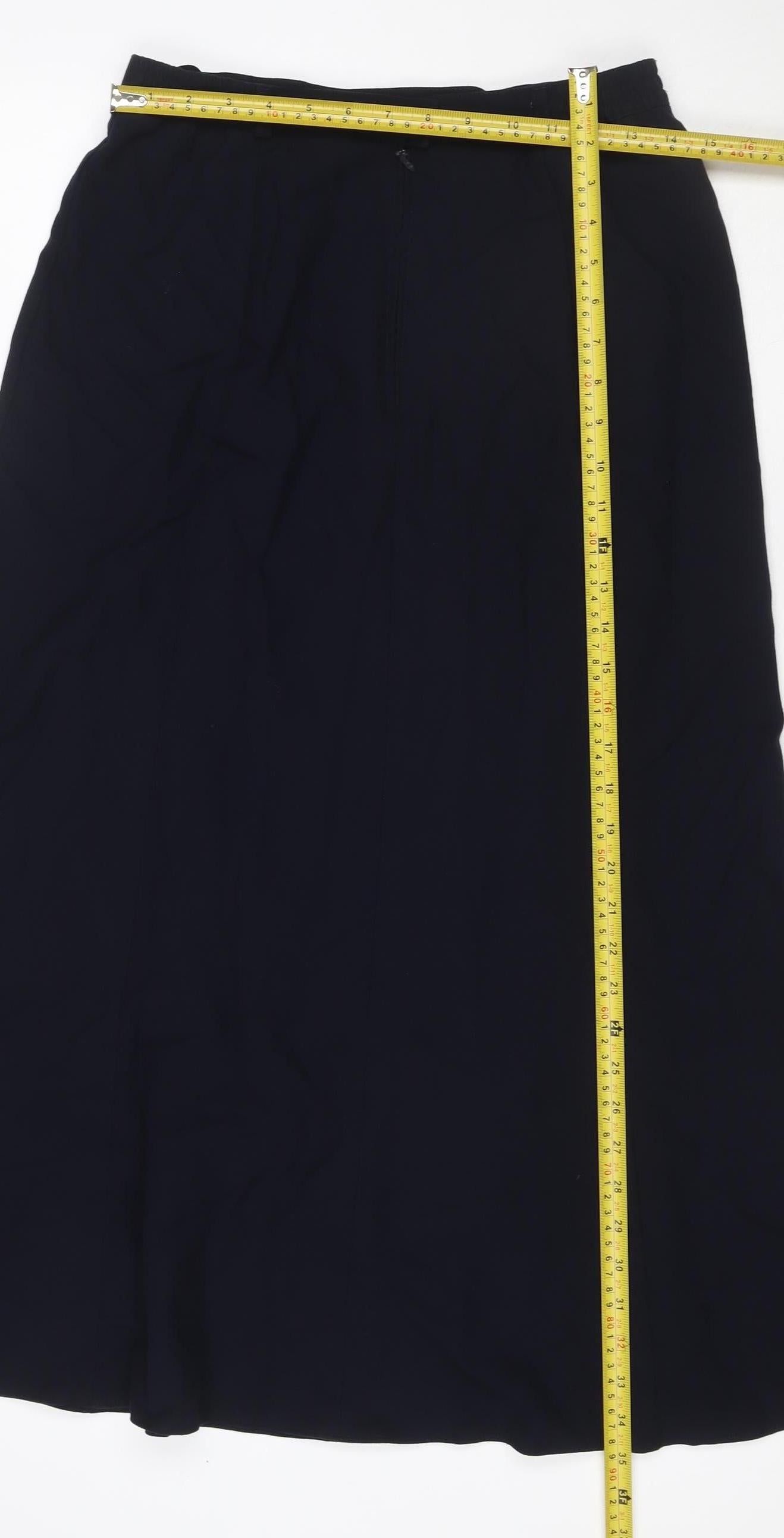 Gray & Osbourn Women Black UK 14 Pencil Knee Length Stretch Skirt