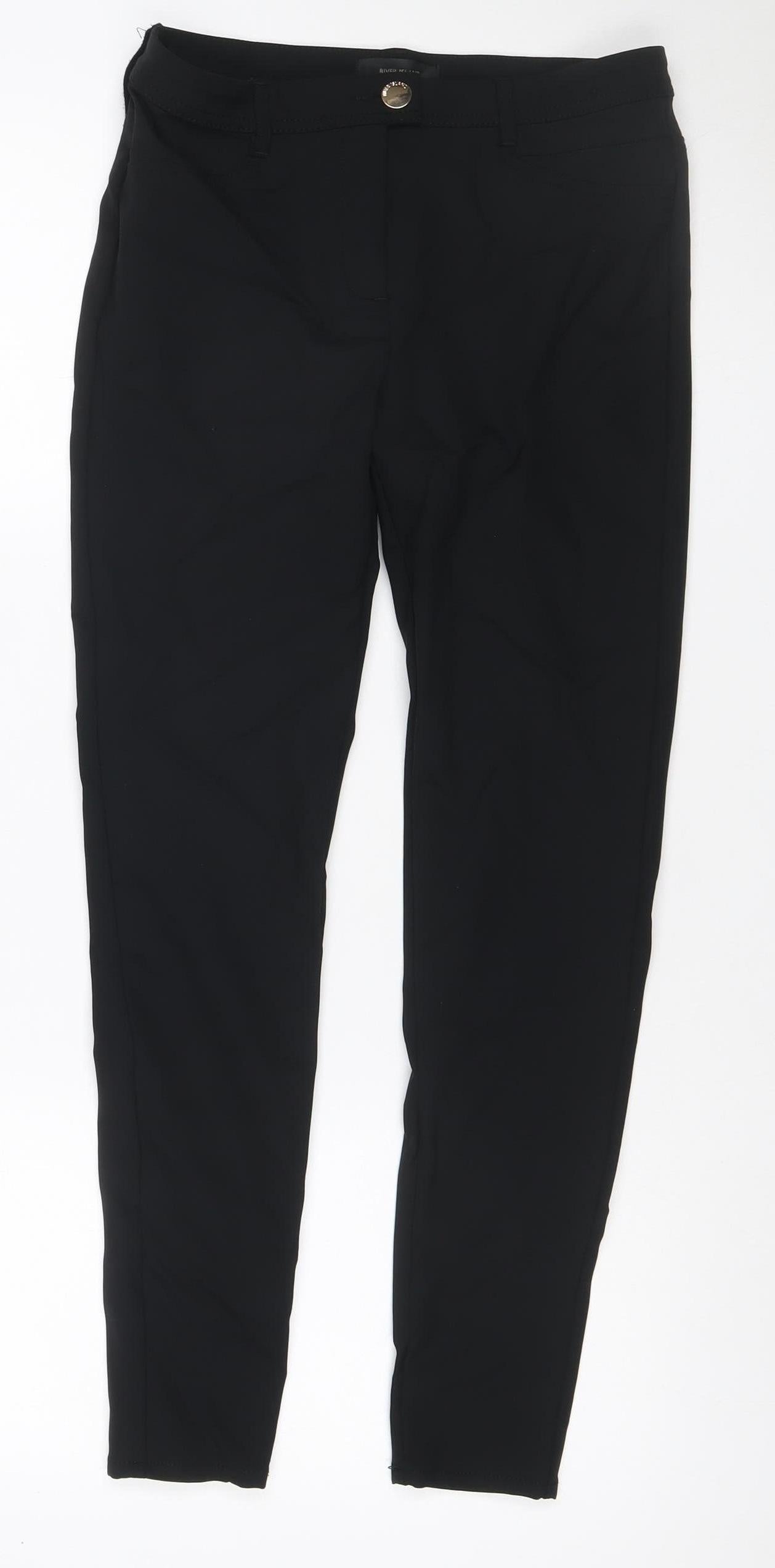 River Island Women’s Black Size 8 Skinny Stretch Trousers