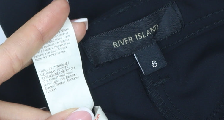 River Island Women’s Black Size 8 Skinny Stretch Trousers