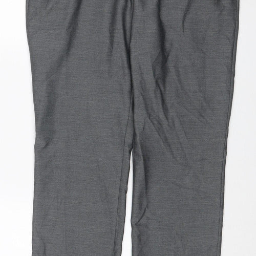 Next Men’s Grey 34R Straight Dress Trousers 34W 33L