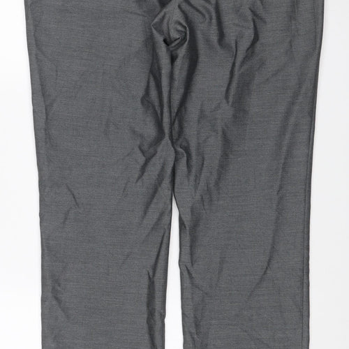 Next Men’s Grey 34R Straight Dress Trousers 34W 33L