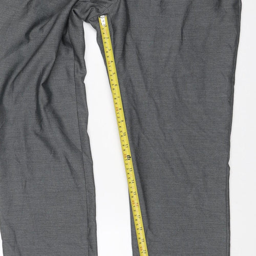 Next Men’s Grey 34R Straight Dress Trousers 34W 33L