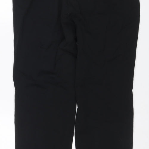 M&S Women Black Size 16 Straight Tailored Stretch Trousers