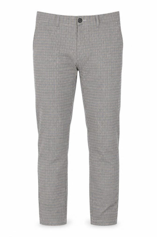 Topman Men’s Grey Check Stretch Skinny Trousers W32 L30