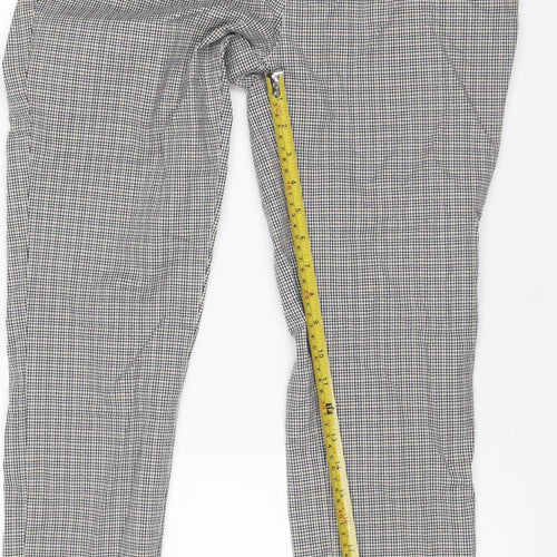 Topman Men’s Grey Check Stretch Skinny Trousers W32 L30