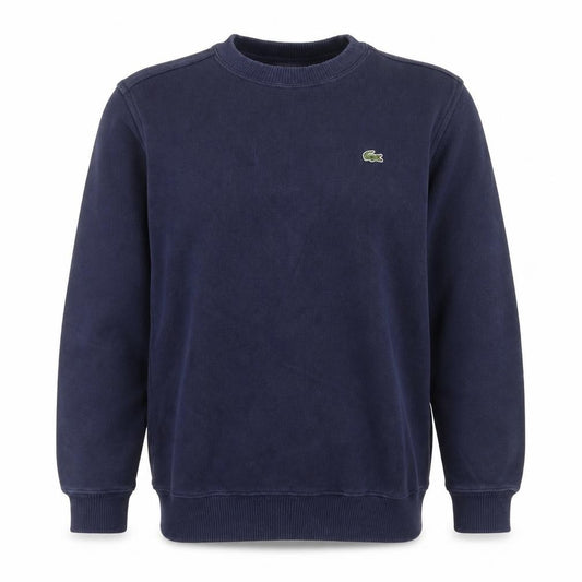 Lacoste Men’s Blue M Crew Neck Logo Pullover Sweatshirt