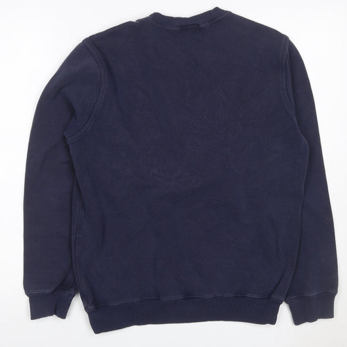 Lacoste Men’s Blue M Crew Neck Logo Pullover Sweatshirt