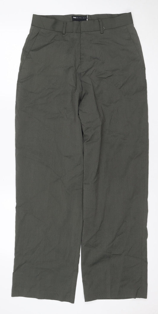 ASOS Men’s Green 30L Slim Flat Front Formal Trousers