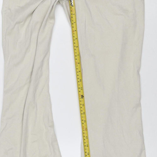 Next Women’s Ivory Wide-Leg Trousers Size 10 Regular Stretch Zip