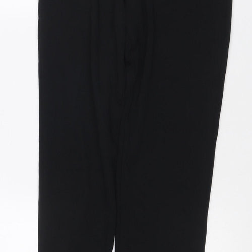Marks & Spencer Women Black UK 8 Regular Stretch Slim Trousers