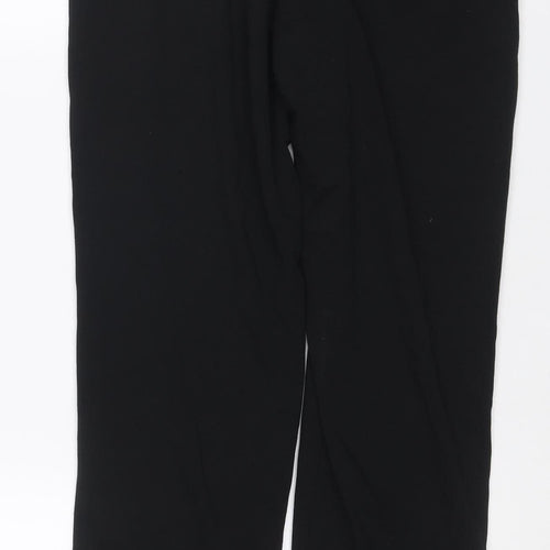 Marks & Spencer Women Black UK 8 Regular Stretch Slim Trousers