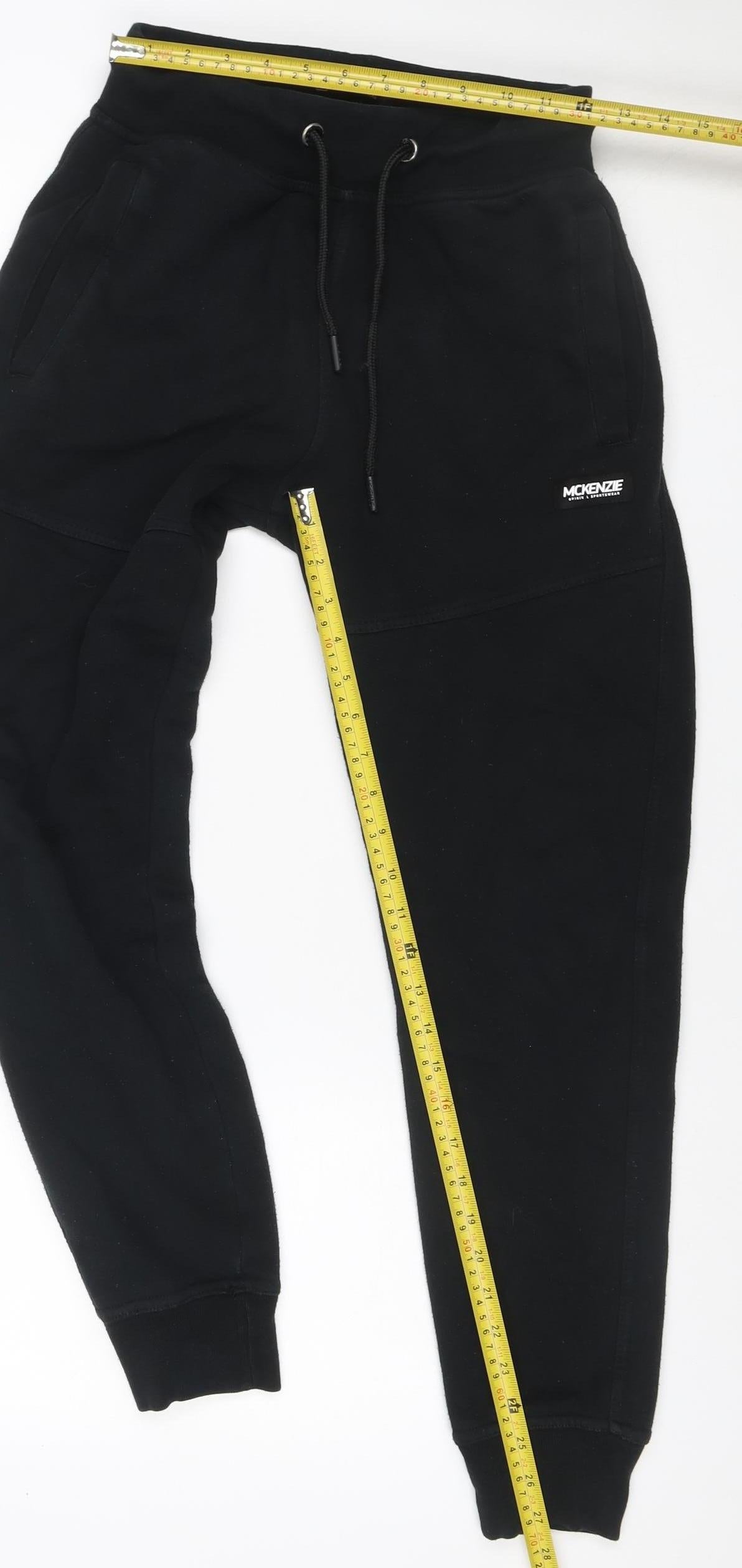 McKenzie Men’s Black XS Jogger Sweatpants Cotton Blend Drawstring