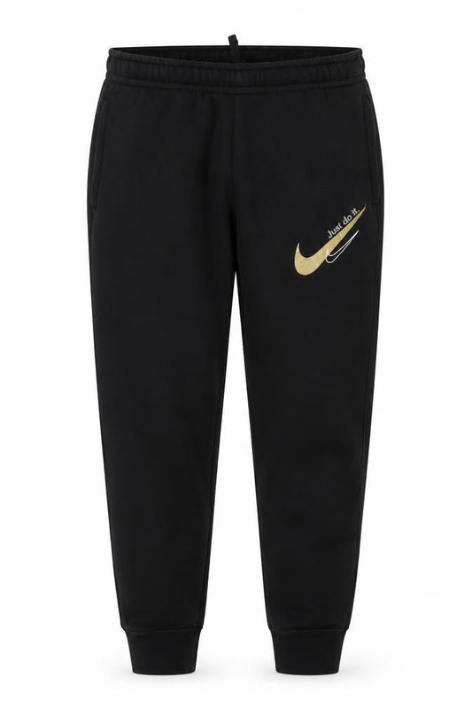 Nike Men’s Black S Jogger Sweatpants Gold Just Do It Drawstring