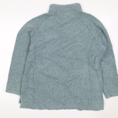 Weird Fish Womens Blue Size 16 1/4 Zip Fleece Sweatshirt Pockets