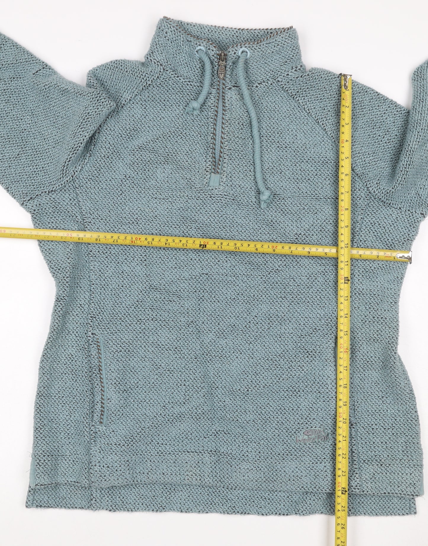 Weird Fish Womens Blue Size 16 1/4 Zip Fleece Sweatshirt Pockets