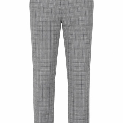 Topman Men Grey Check Stretch Skinny Dress Trousers W34 L34