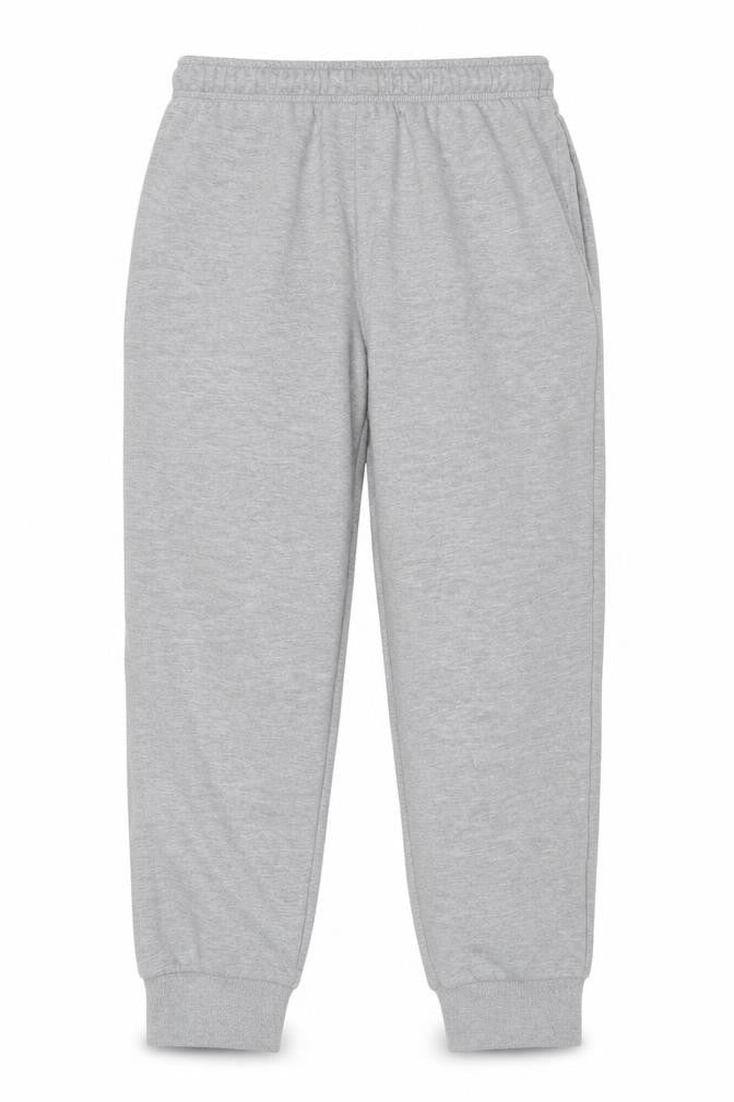 Front view of Converse boys’ grey jogger sweatpants 14 years cotton blend drawstring
