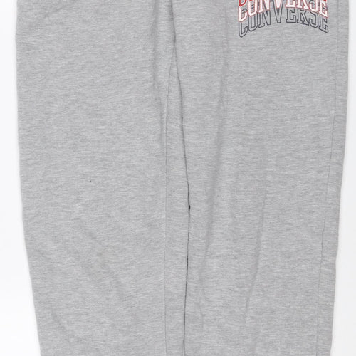 Converse Boys Grey Jogger Sweatpants 14 Years Cotton Blend Drawstring