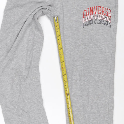 Converse Boys Grey Jogger Sweatpants 14 Years Cotton Blend Drawstring