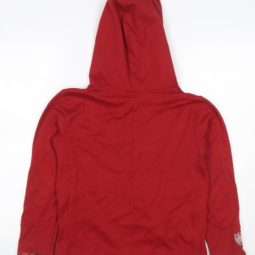 adidas Boys Red 11-12 Years Pullover Hoodie Graphic Print Sports