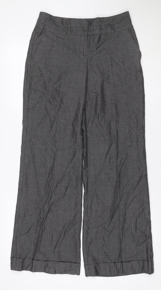 Next Women’s Grey Size 8R Straight Leg Tailored Dress Trousers
