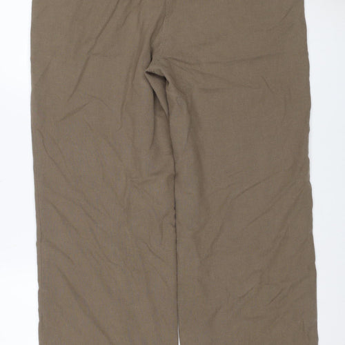 Rohan Women’s Brown Size 14 Travel Linen Wide Leg Trousers
