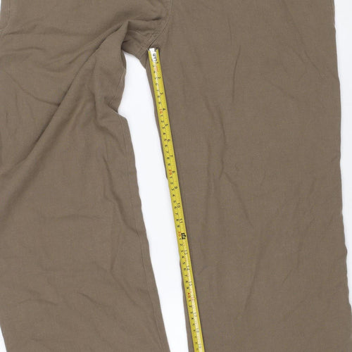 Rohan Women’s Brown Size 14 Travel Linen Wide Leg Trousers