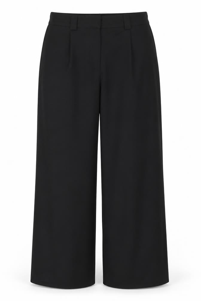 Nasty Gal Women’s Black UK 16 Wide-Leg Tailored Trousers Buckle Detail
