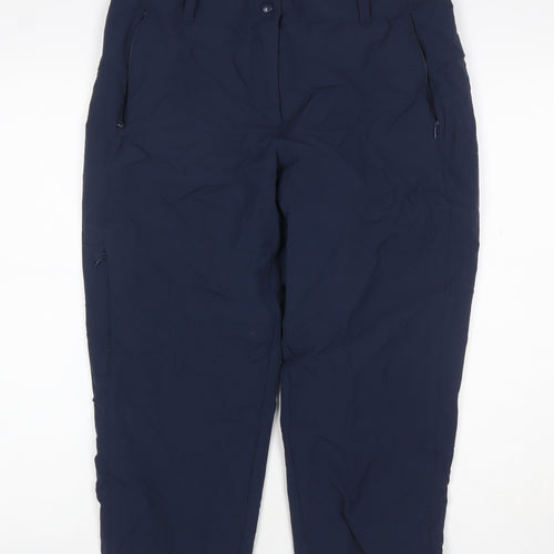 Rohan Women’s Navy Size 12 Stretch Walking Trousers Zip Pockets
