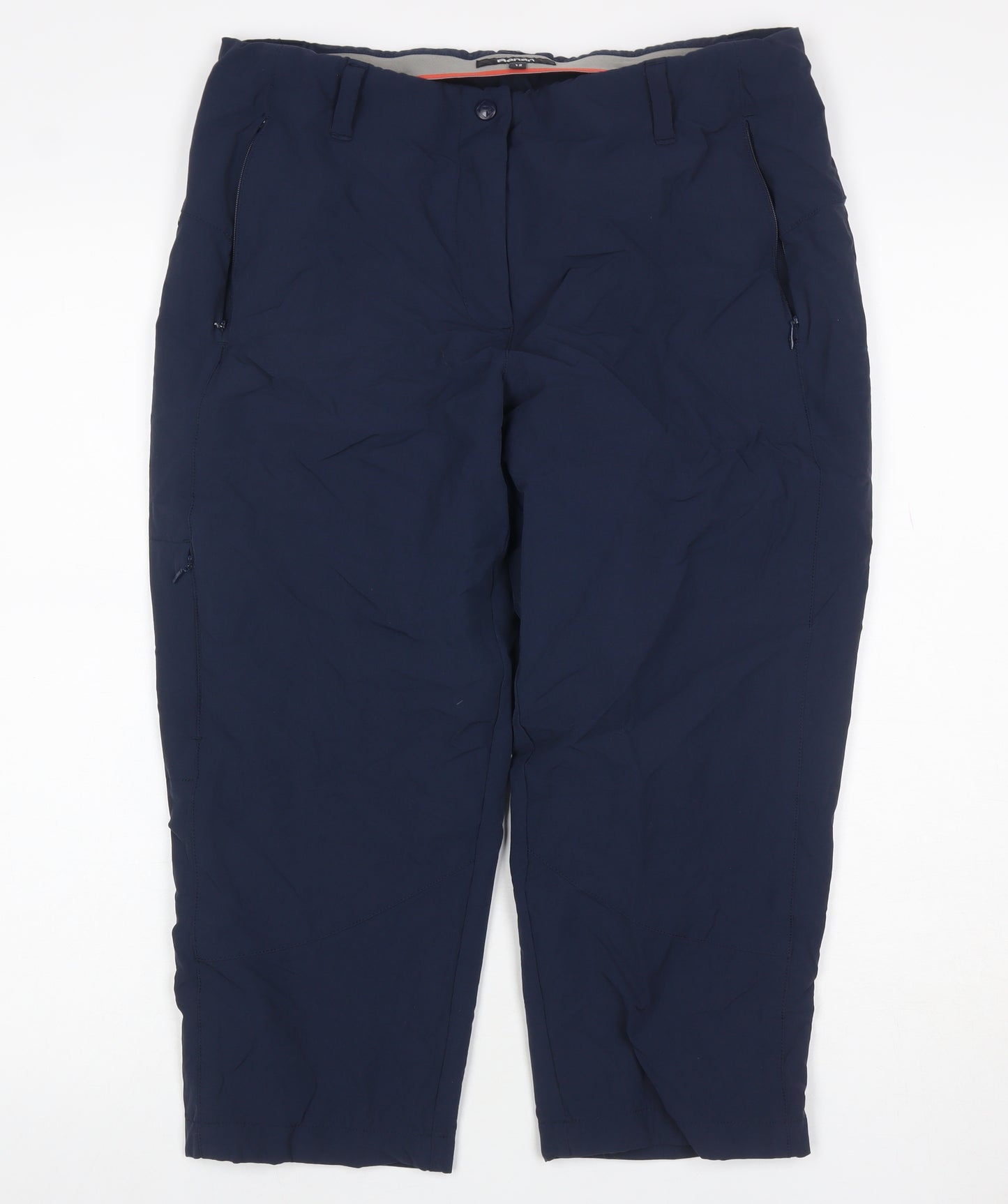 Rohan Women’s Navy Size 12 Stretch Walking Trousers Zip Pockets