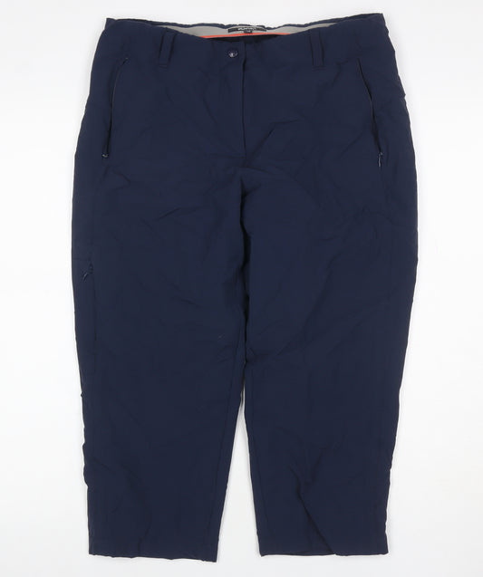 Rohan Women’s Navy Size 12 Stretch Walking Trousers Zip Pockets
