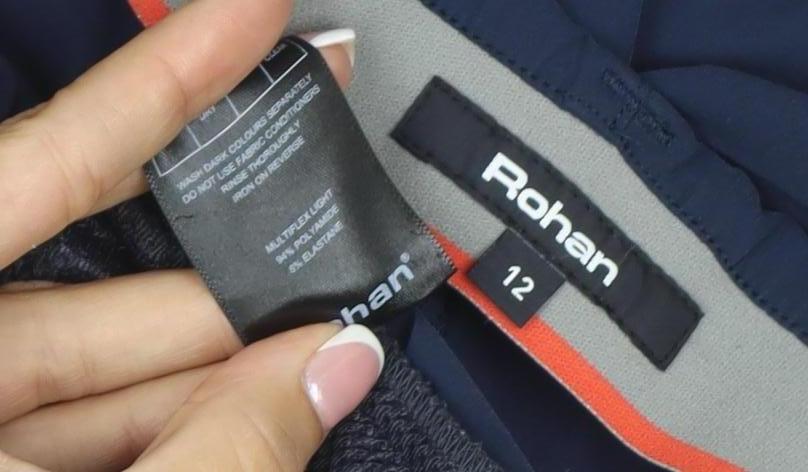 Rohan Women’s Navy Size 12 Stretch Walking Trousers Zip Pockets