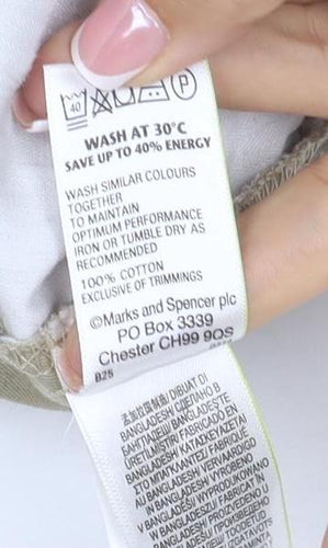 Marks and Spencer Men’s Beige W36 Cotton Chino Shorts Flat Front