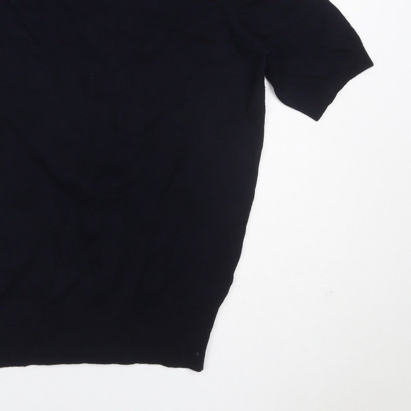 Additional view of Zara Women Black S Basic Knit Short Sleeve Round Neck Top