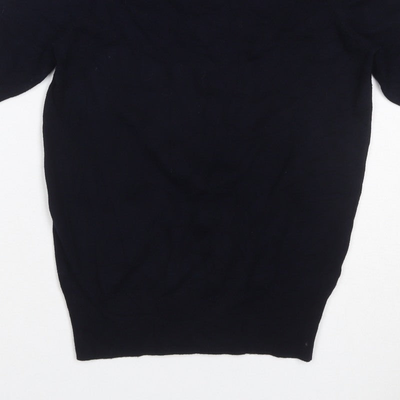 Additional view of Zara Women Black S Basic Knit Short Sleeve Round Neck Top