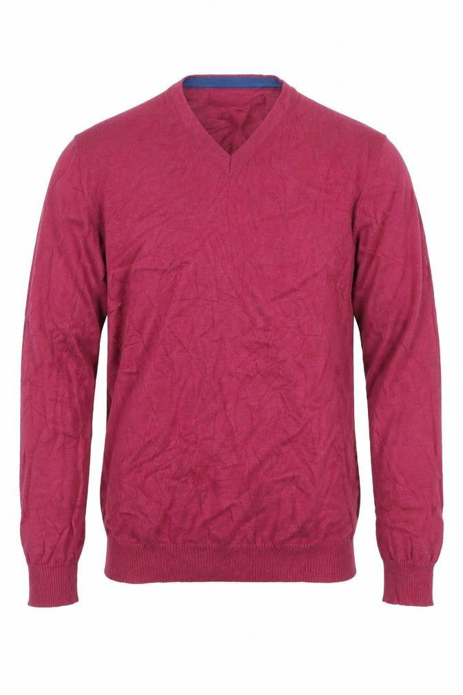 John Lewis Men’s Pink Cotton Cashmere V-Neck Pullover Jumper M