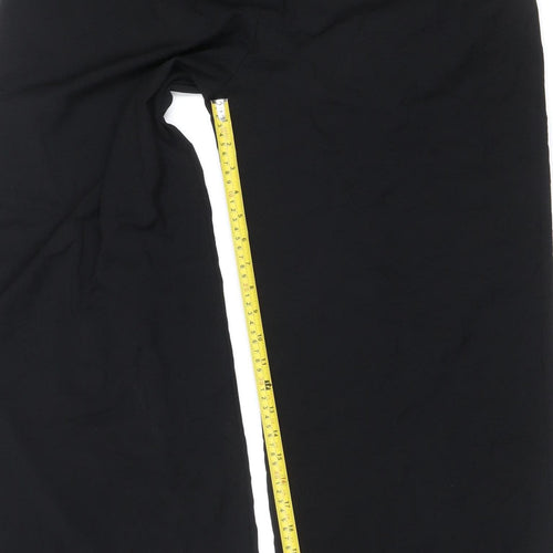 Stradivarius Unisex Adults Black Size 16 Wide-Leg Dress Trousers